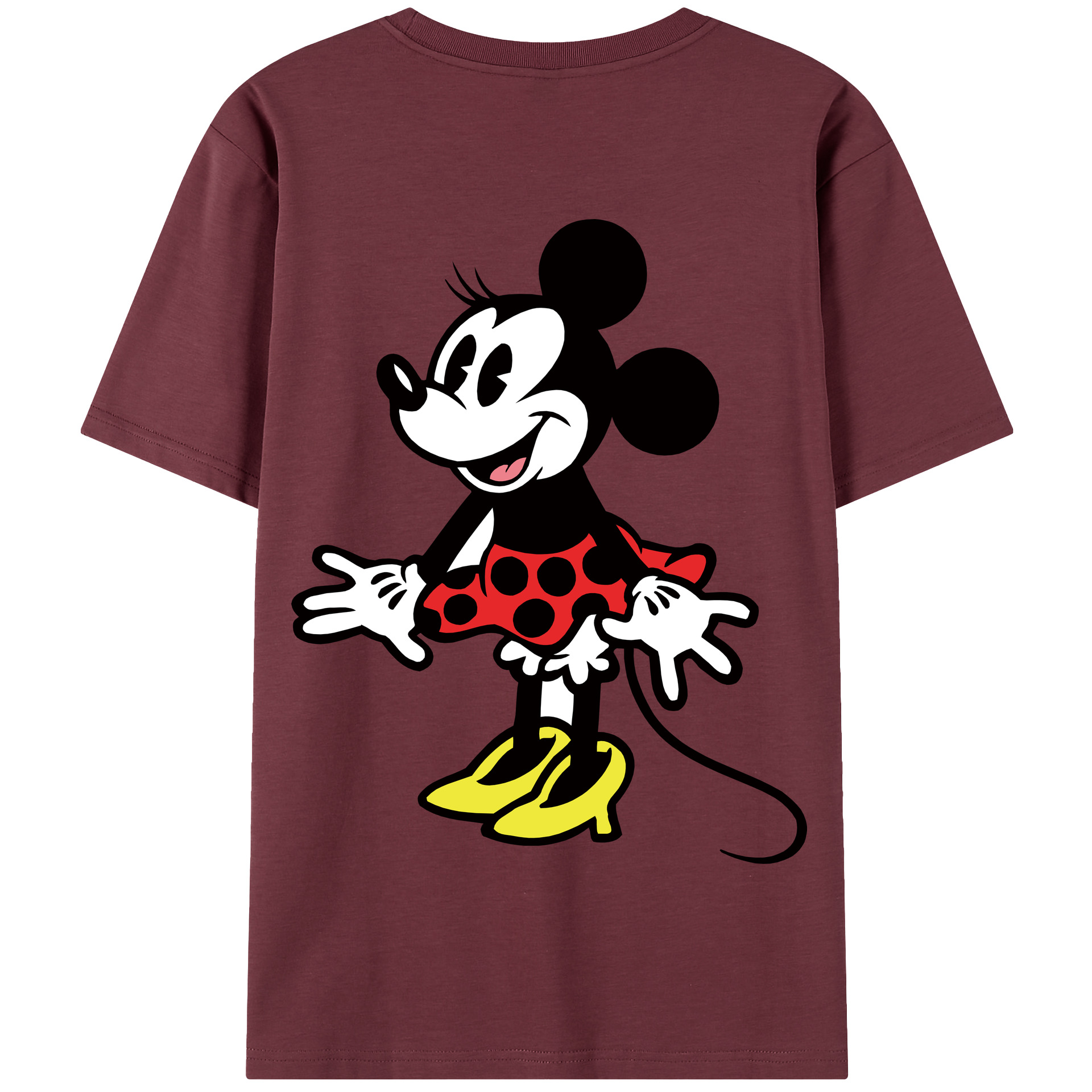 （画像用） ミッキーマウス Mickey Mouse 綿100％半袖Tシャツ（背面プリント）